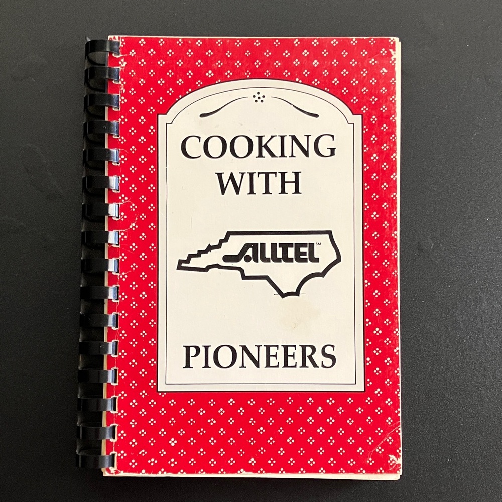 1988 North Carolina Alltel Pioneers Community Cookbook Spiral Bound Telecom